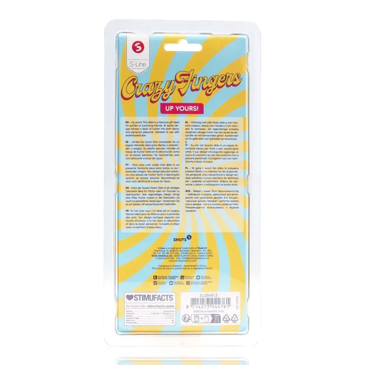 Dildo - Up Yours - Materiał: Silikon płynny, Wymiary: 2,90 cm, Design humorystyczny