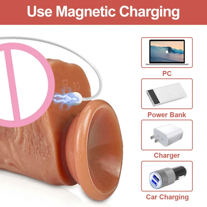 Wibrator realistyczny Lovesecret Premium z aplikacją, 9 trybów, silikon, 21,5 cm