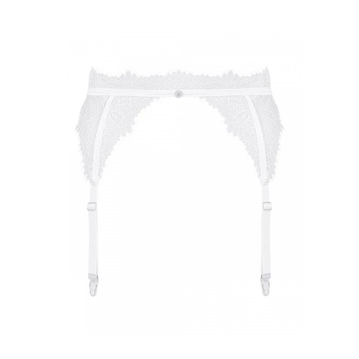 Pas do pończoch Bianelle, OBSESSIVE, elegancka koronka, regulowane paski S/M