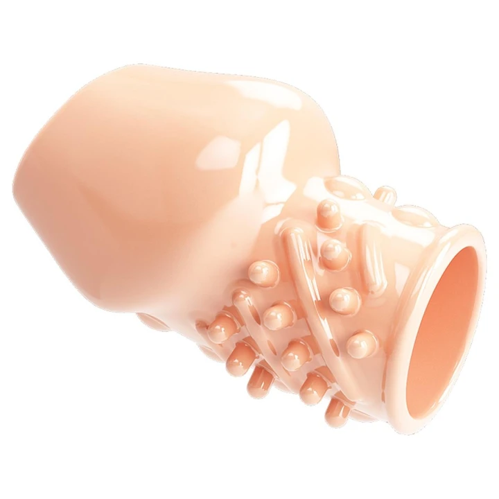 Nakładka na penisa PRETTY LOVE MATIAS, TPR, wodoodporna, rozciągliwa, zwiększająca obwód