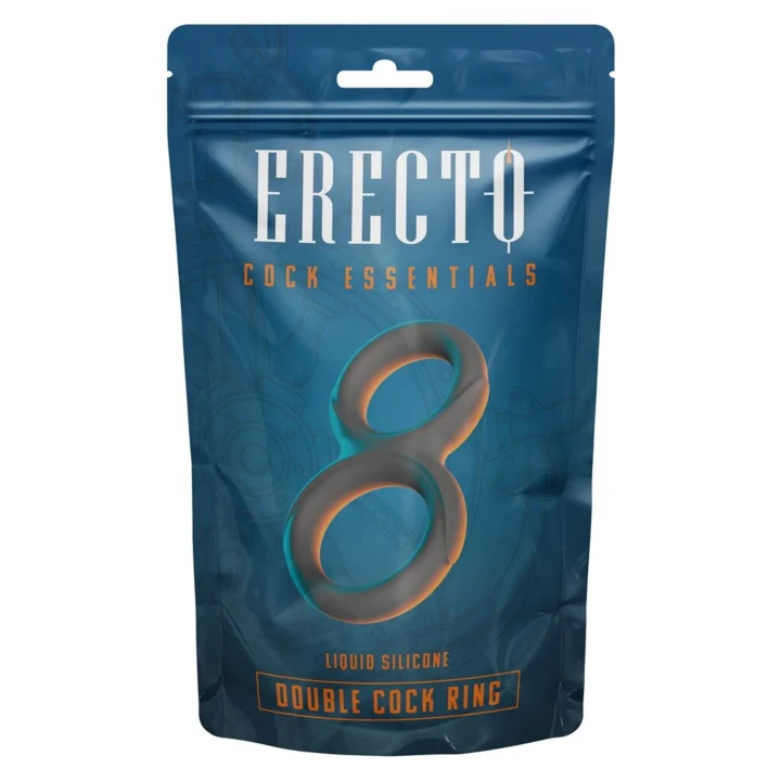Pierścień erekcyjny Erecto - podwójny, elastyczny, z płynnego silikonu, 2,6-3,1 cm
