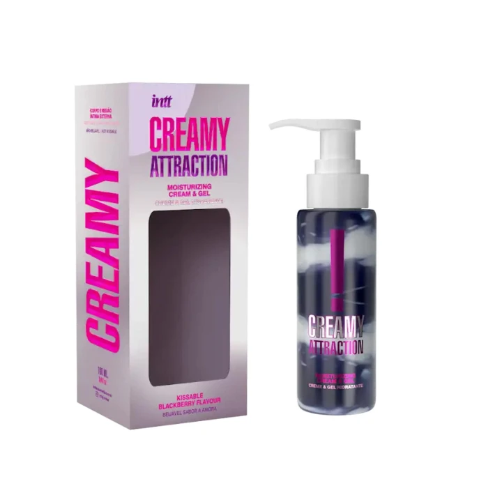 Żel do pocałunków i masażu – CREAMY ATTRACTION, jeżynowy, nawilżający, unisex