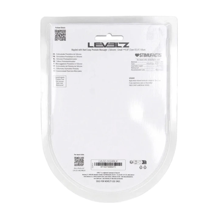 Stymulator prostaty LEVELZ, silikonowy, smukły, z elastyczną szyjką, 10,3 cm