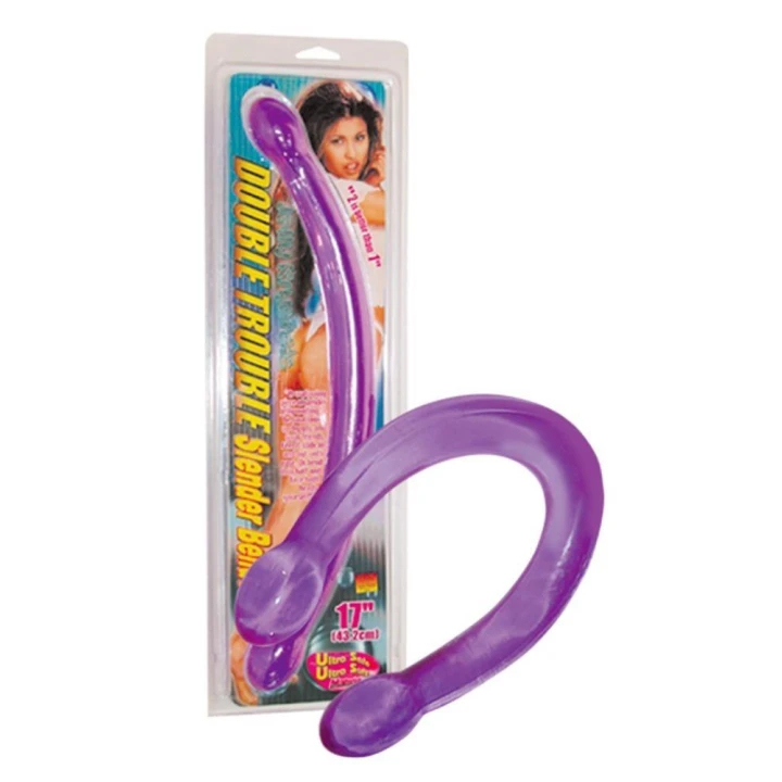 Dildo podwójne Candy Flexy Lover You2Toys, elastyczne, długość 44 cm, średnica 2,5-3,2 cm