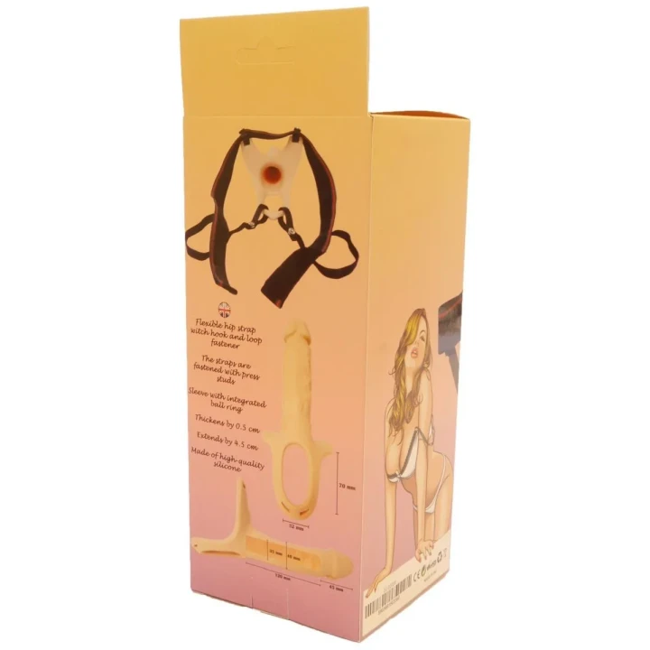 Proteza Silikonowa Strap-on, Ultra Realistyczna, 4,5 cm Dodatkowej Długości