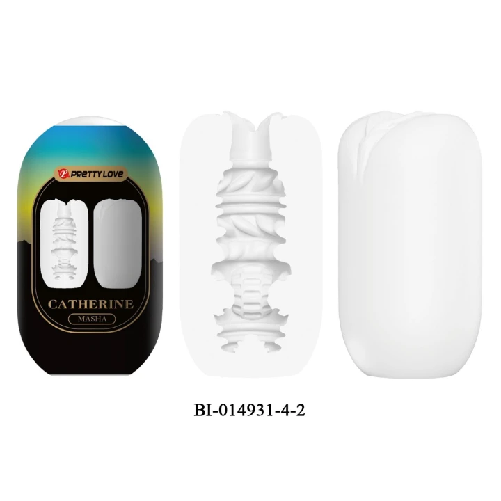 Rękaw masturbacyjny PRETTY LOVE - Catherine MASHA, TPR, 3 tunele, 3 kolory