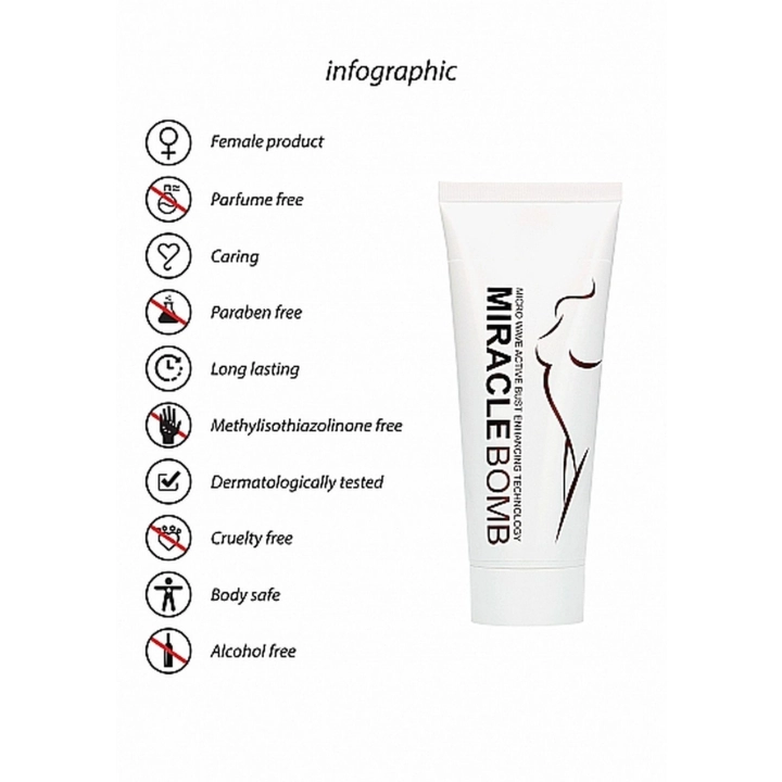 Żel do biustu Miracle Bomb z morszczynem, wit. B3 i olejkami 100 ml