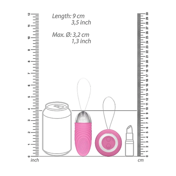 Jajeczko wibrujące zdalnie sterowane Ethan, silikonowe, 36 trybów, 120 min pracy
