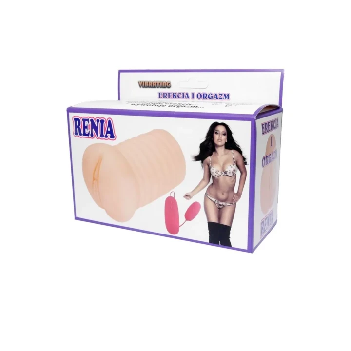 Masturbator z wibracją RENIA 15 cm, Cyber skóra, 12 trybów wibracji