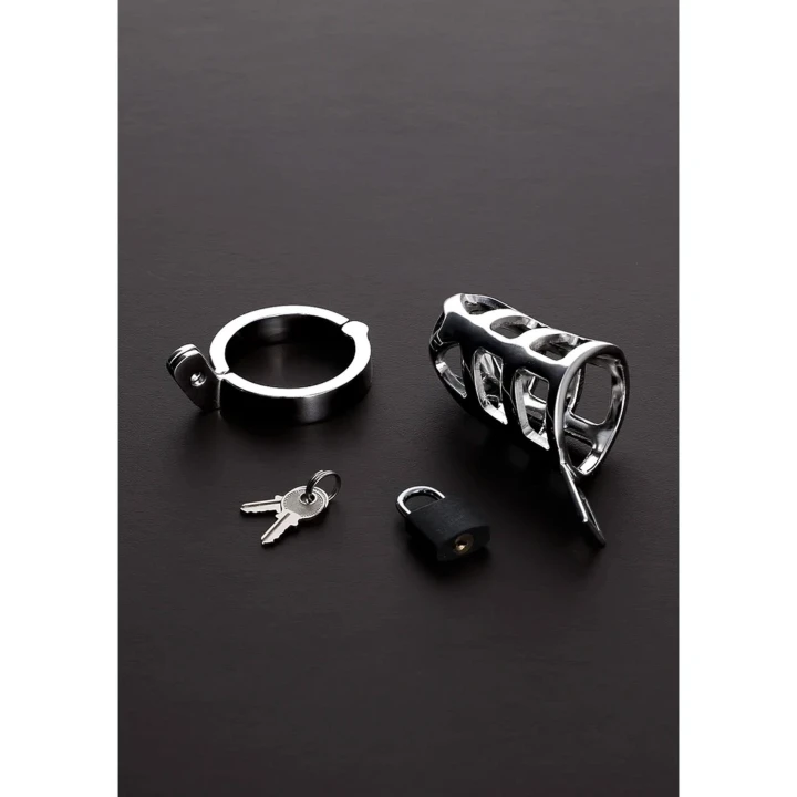 Klatka chastity - Stal nierdzewna 45mm, elegancka konstrukcja, komfortowe noszenie