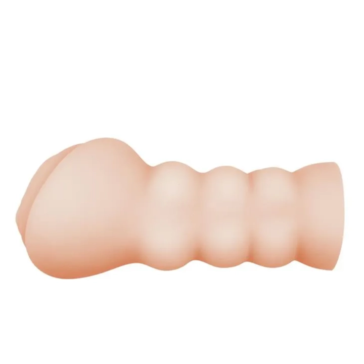 Masturbator Vagina CRAZY BULL - JULIA, realistyczny, prążkowany, 3 pierścienie chwyty