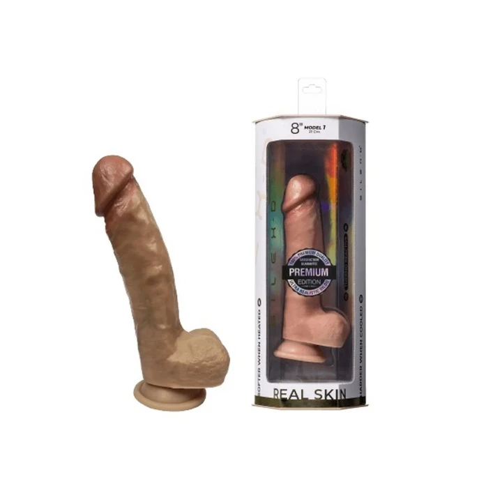 Dildo SD Premium Real Skin 8" - Wodoodporny, Elastyczny, Naturalny Dotyk