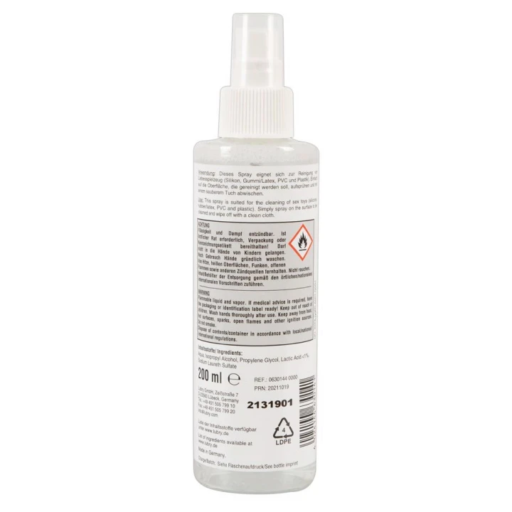 Spray czyszczący do zabawek erotycznych - wegański, 200 ml, skutecznie rozpuszcza białka