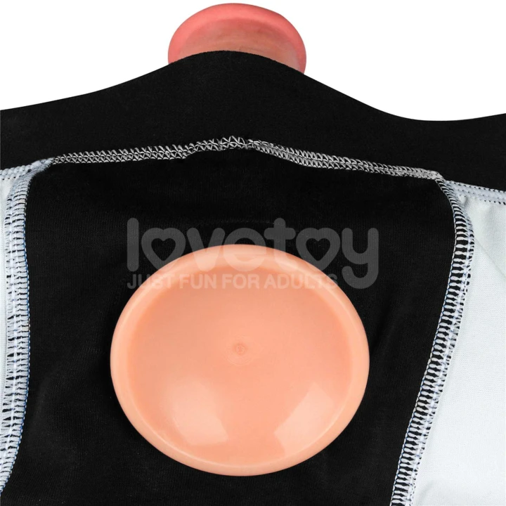 Szorty Strap-On Chic, 40-43 cale, z podwójnym zamkiem błyskawicznym, kieszeń na wibracje