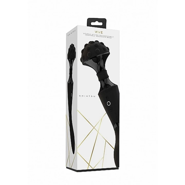 Masażer wand Shiatsu Vive, elastyczny, 10 poziomów wibracji, wodoodporny