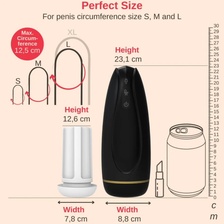 Masturbator Nappex™ Branco - Elektryczny, 29 Trybów, Ergonomiczna Konstrukcja