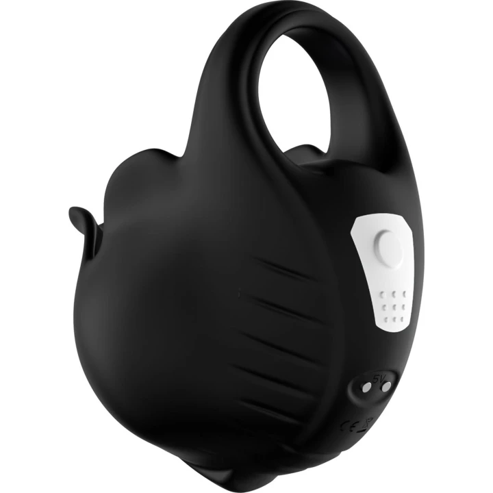 Wibrator na penisa Ranger Black z pilotem, 9 trybów wibracji, wodoodporny