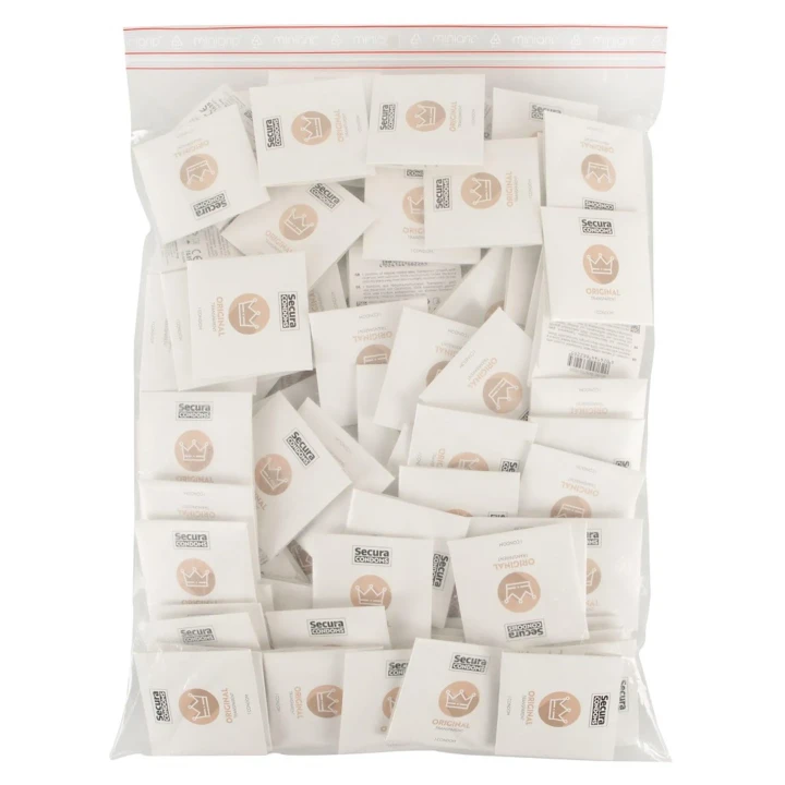 Prezerwatywy Secura - Naturalny Kautschuk, 180 mm, 53 mm, Opakowanie 100 szt.