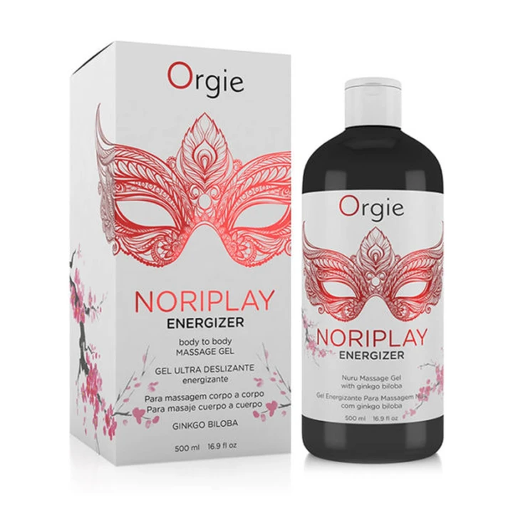 Żel do masażu Nuru Noriplay 500ml z Ginkgo Biloba i żeń-szeniem, energetyzujący