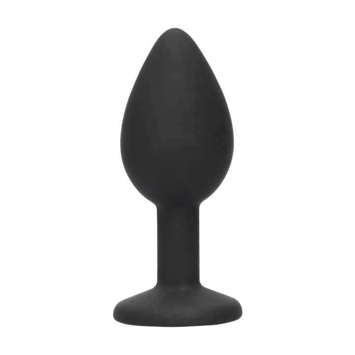 Korek analny silikonowy z wymiennym diamentem, elastyczna szyjka, 7,3 cm