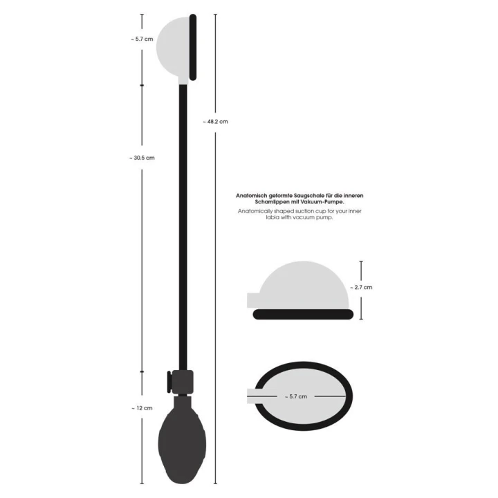 Stymulator łechtaczki Bad Kitty, silikonowy, szczelność 5,2 cm, długość rurki 30,5 cm