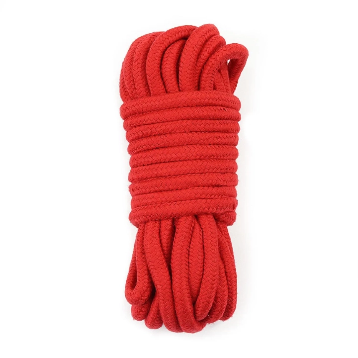 Lina do bondage 10m, Bawełna, 8mm, czerwony - Shibari Series