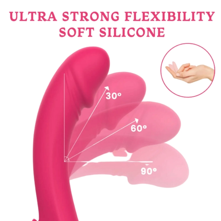 Wibrator G-Spot Vibey – Kinky Pleasure, gięty 90° silikonowy, magnetyczne USB