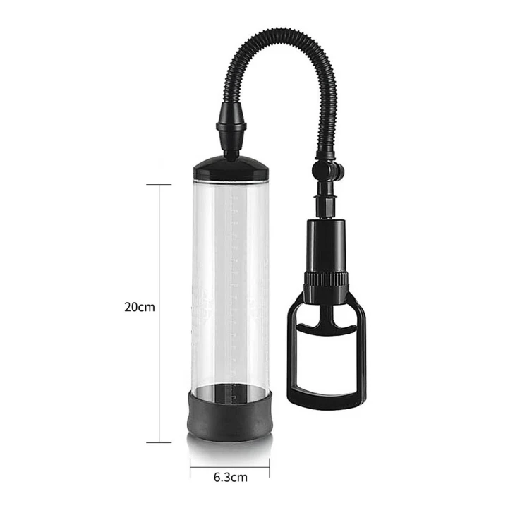 Pompka próżniowa do penisa Maximizer Worx VX1, 8 cali długości, Pierścień elastomerowy