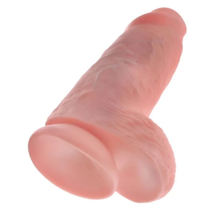 Dildo KC Chubby Light, PVC, długość 22,9 cm, średnica 7,6 cm, z stopą ssącą