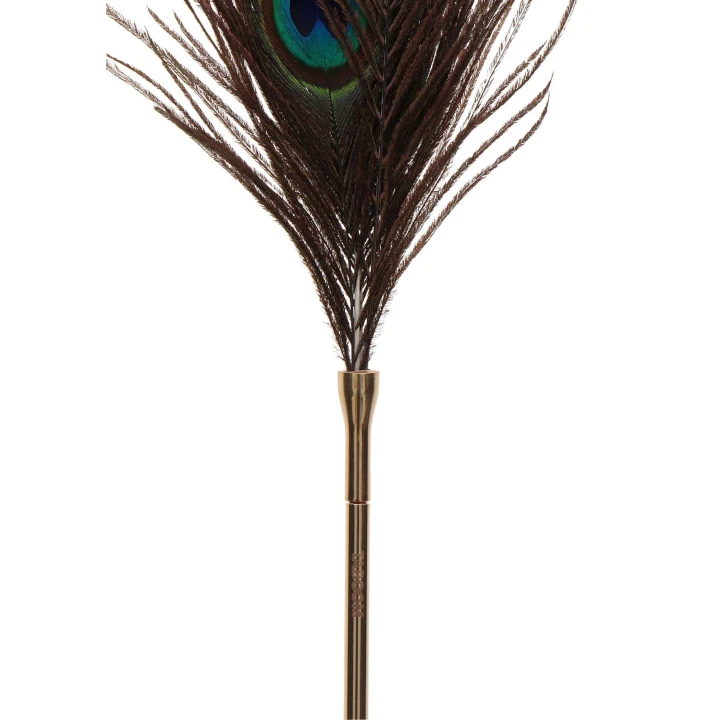 Piorunek erogenowy, TABOOM Dona, różowe złoto, 27 cm, metal bez niklu, miękkie pióra