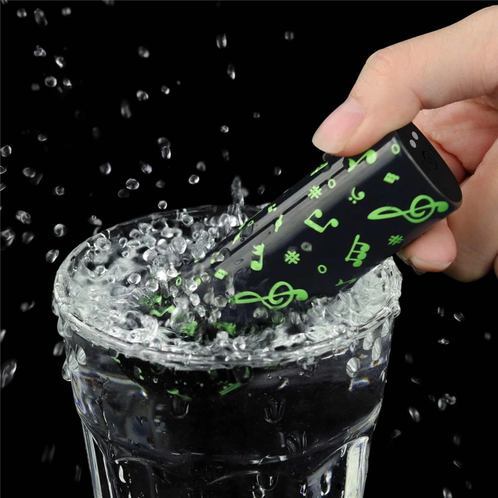 Masażer muzyczny ładowalny, wodoodporny, 10 funkcji, ABS, 8,5 cm