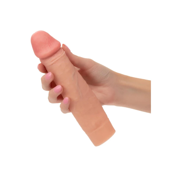 Powiększacz penisa silikonowy 20,25 cm - realistyczna końcówka, wodoodporna, dostosowanie długości
