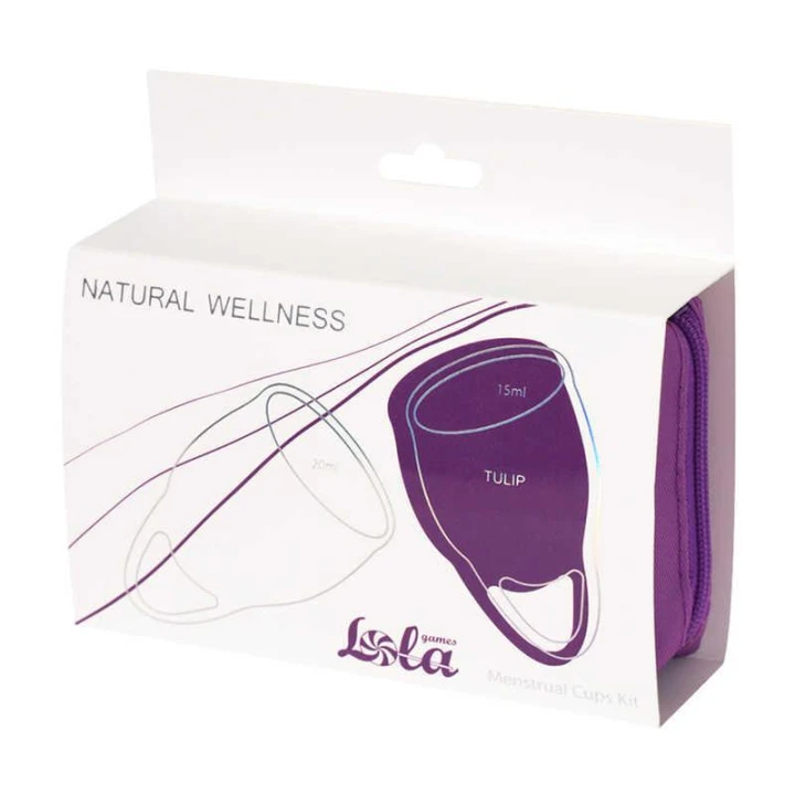 Kubeczki menstruacyjne Natural Wellness, zestaw 15ml i 20ml, silikon medyczny
