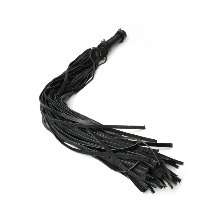 Bat skórzany Hidden Desire, długość 75 cm, skóra naturalna, metalowy pierścień