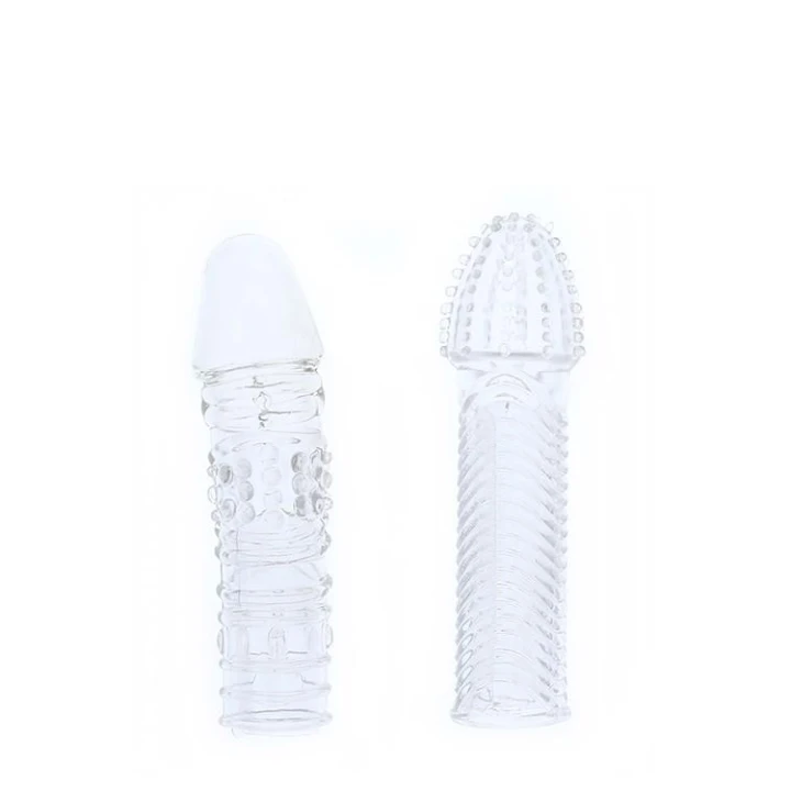 Rękaw powiększający, MenzStuff, TPE, 2 szt., regulowana długość, przezroczysty