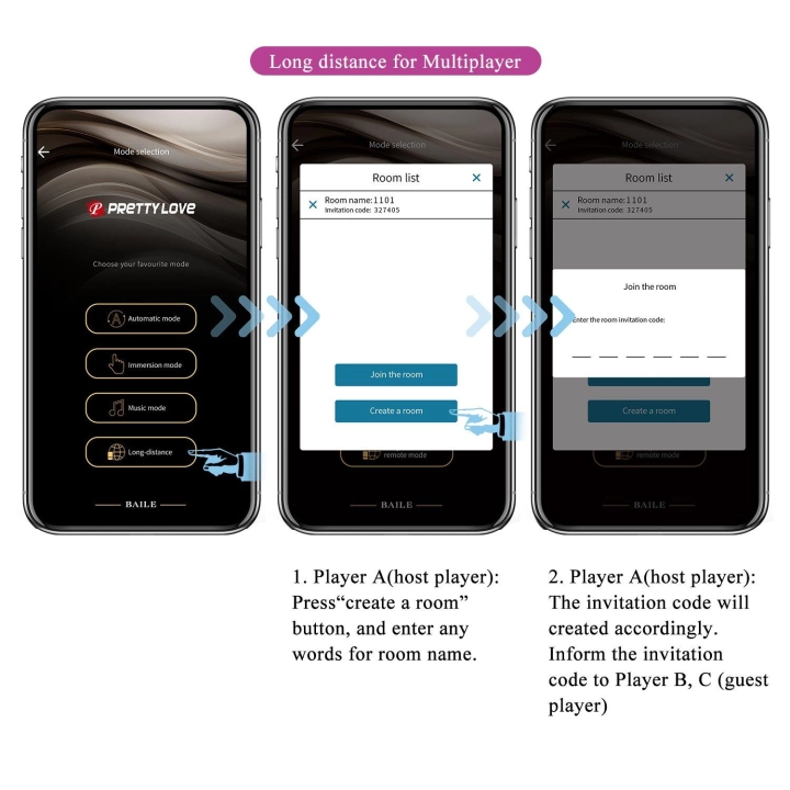 Wibrator kulkowy PRETTY LOVE Nymph – 12 trybów, sterowanie APP, zasilanie 1xAAA