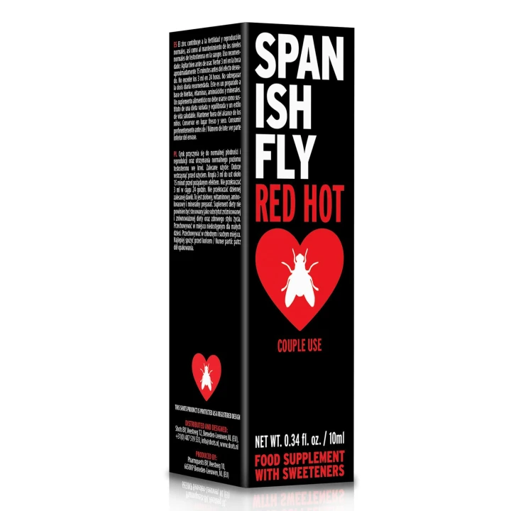 Suplement diety - Spanish Fly - Red Hot - Wspiera poziom testosteronu - 10 ml