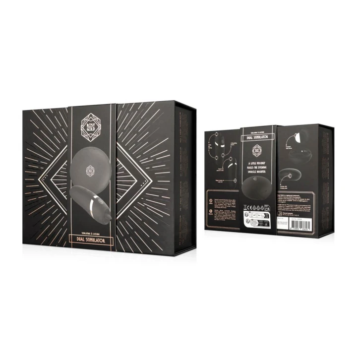 Stymulator językowy, Rosy Gold – Luksusowe etui, Elastyczna końcówka, Cichy silnik