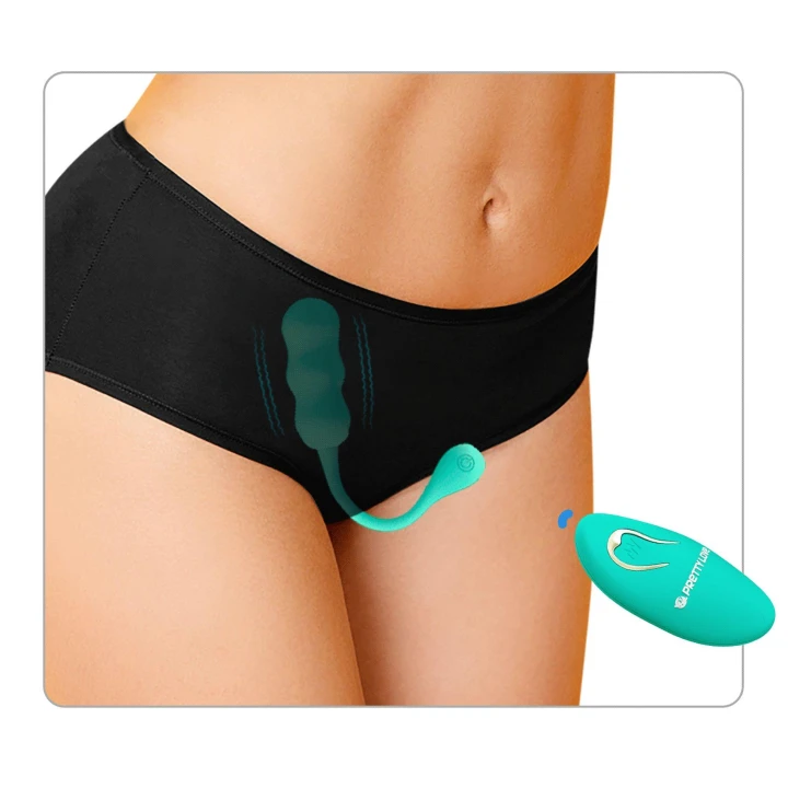 Jajko wibracyjne - PRETTY LOVE LESHY, silikon, 12 funkcji wibracji, pilot bezprzewodowy