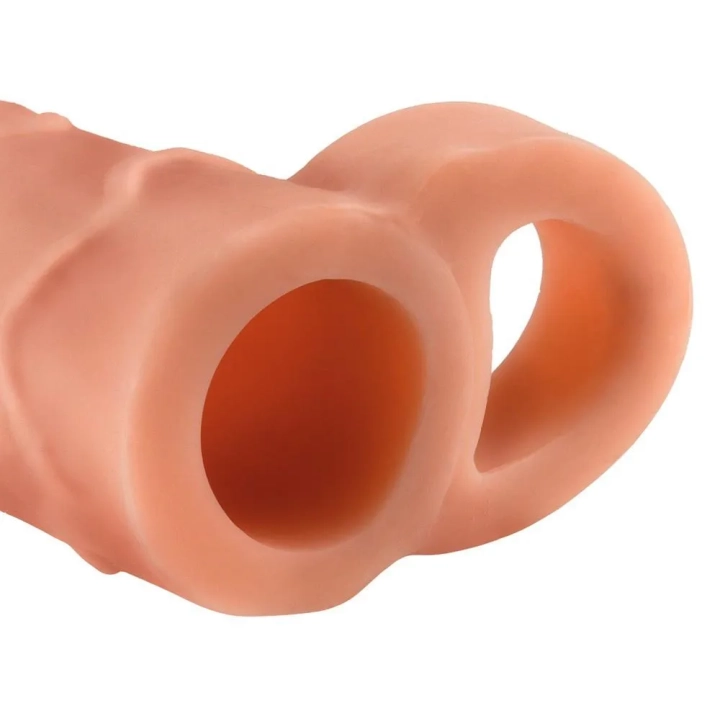 Kondom powiększający FXTP - długość 17,7 cm, średnica 4,4 cm, materiał TPE
