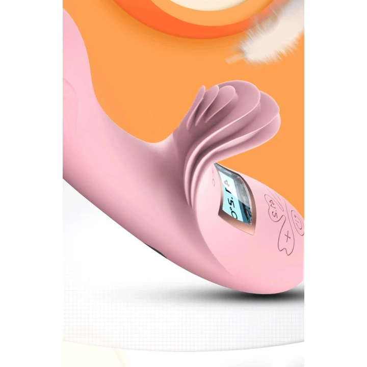 Wibrator USB Lilo - Fioletowy, Silikon, 10 Częstotliwości, Regulacja Temperatury, LCD