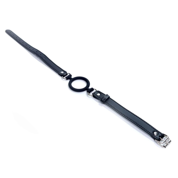 Knebel O-ring - Fetish B - Metal z silikonem, regulowany, dla dorosłych.