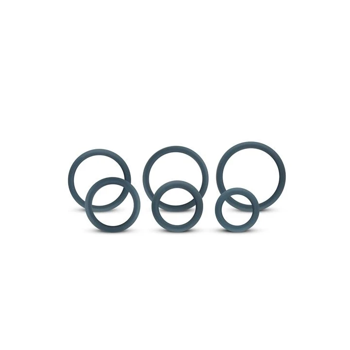 Pierścień na penisa - Zestaw 6 sztuk, silikon, bezwonnym, różne rozmiary