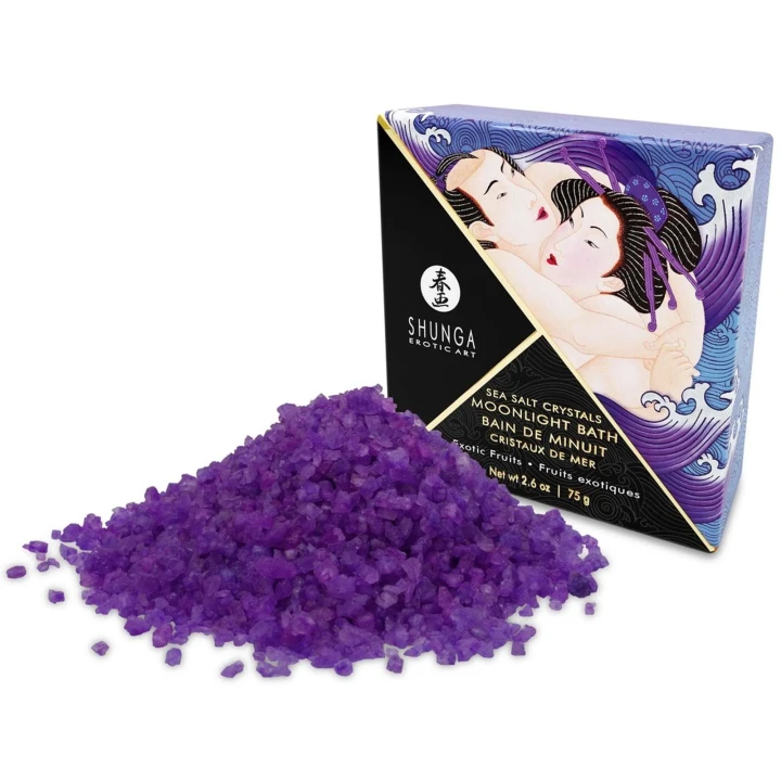 Sól do kąpieli – Shunga Moonlight Bath, Musujące Kryształki z Morza Martwego, 75 g
