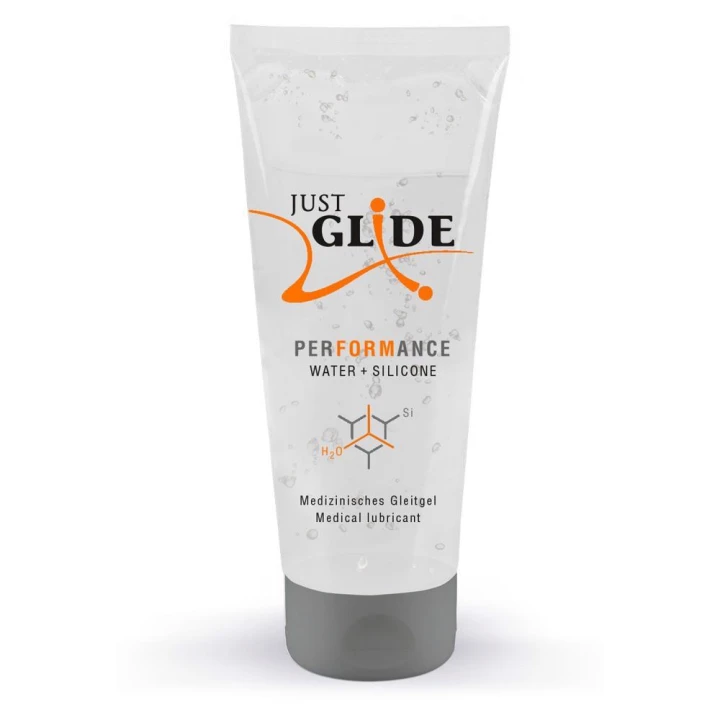 Lubrykant na bazie wody Just Glide Performance z silikonem, 200ml, wegański