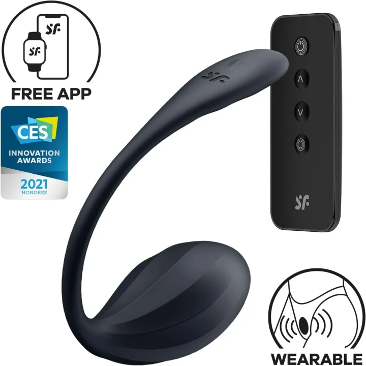 Wibrator do punktu G Satisfyer Ribbed Petal, silikonowy, zdalne sterowanie, wodoodporny