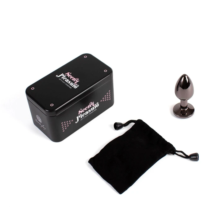 Korek analny Gunmetal S - Aluminium, zwężana końcówka, 46g, średnica 2,8cm