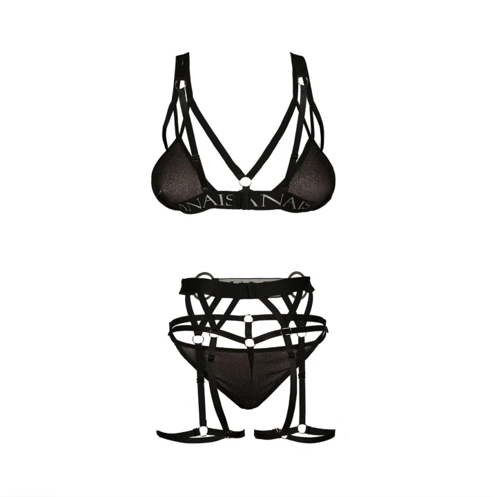 Zestaw bielizny - ANAIS HARLO BLUE, Miękki Biustonosz, Regulowane Ramiączka, Super XXL/XXXL