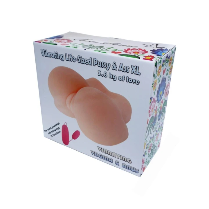 Masturbator - Cyber Skóra, Wibrujący, 12 Trybów, XL