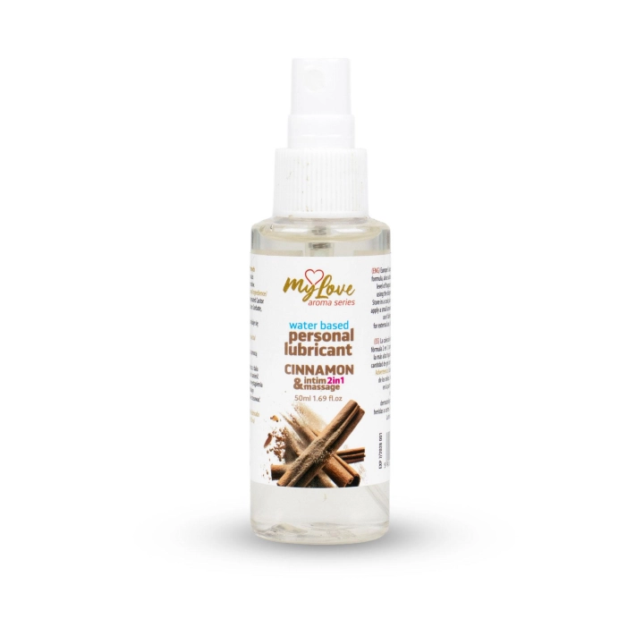 Preparat intymny i do masażu 2w1 MyLove Aroma Series, wodny, cynamon, 50 ml